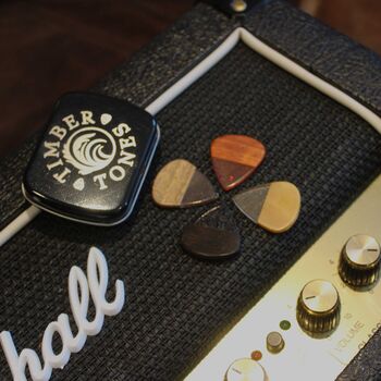 Sand Storm Timber And Resin Guitar Picks In A Gift Tin, 5 of 12