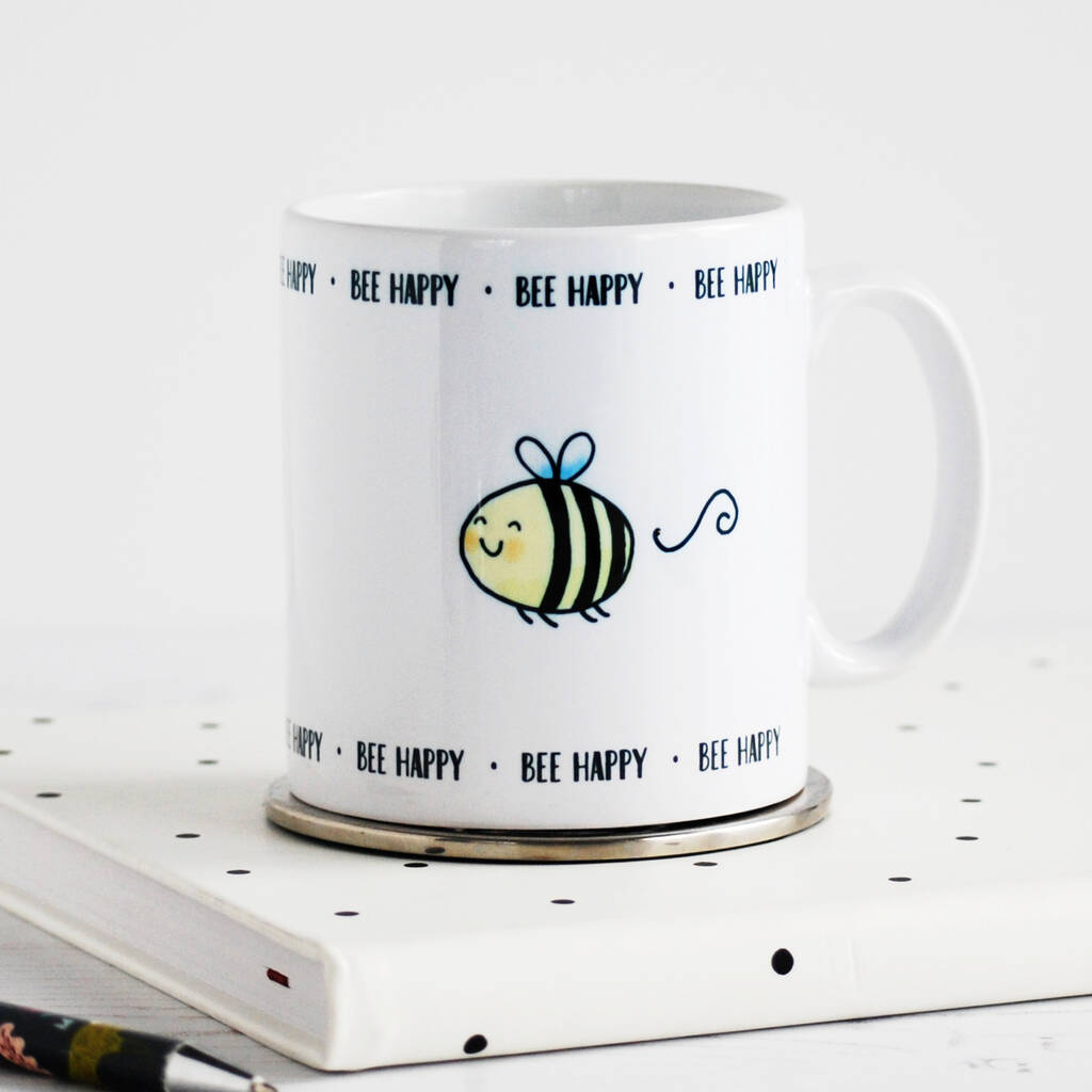Bee Happy, Mug By Cloud 9 Design | notonthehighstreet.com