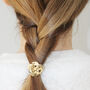 Gold Or Silver Twist And Knot Ponytail Holder, thumbnail 2 of 5