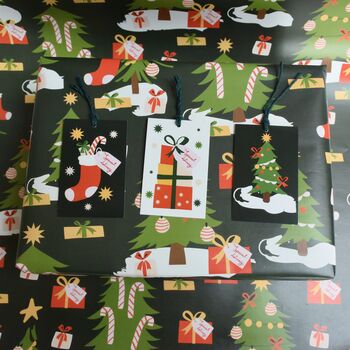 Retro Christmas Tree Wrapping Paper, 7 of 12