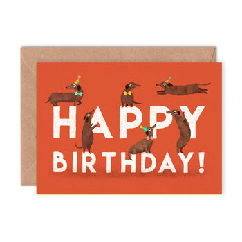 Happy Birthday Sausage Dog Card, 2 of 2