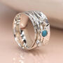 Personalised Sterling Silver Turquoise, Moonstone And Pearl Spinner Ring, thumbnail 1 of 9