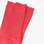 Women's Glitter Socks Bright Red, thumbnail 3 of 3