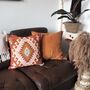 Turkish Kilim Rust Diamond Cushion, thumbnail 8 of 12