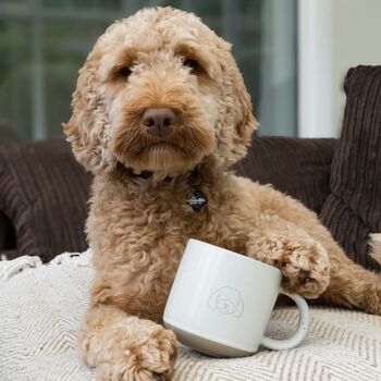 Cockapoo/ Cavapoo/ Maltipoo Engraved White Ceramic Tea/ Coffee Mug, 4 of 7
