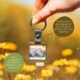 Personalised Daddy And Me Message Metal Keyring, thumbnail 2 of 3