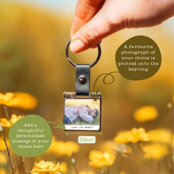Personalised Daddy And Me Message Metal Keyring, 2 of 3