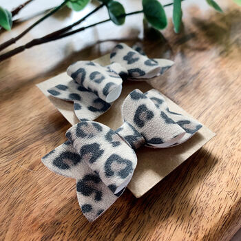 Handmade Leopard Print Hair Clips | Twinning Gift, 2 of 3