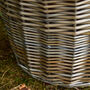 Large Lined Round Wicker Log Basket, thumbnail 3 of 5