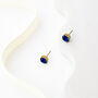 Sapphire Blue Swarovski Crystal Stud Earrings, thumbnail 4 of 5