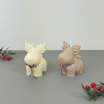 Christmas Reindeer Candle And Christmas Decoration, 8 of 12