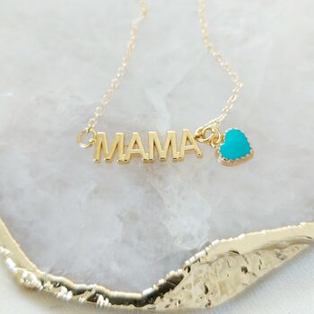 Mama Necklace With Heart Charm Mothers Day Gift, 7 of 8