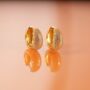 Gold Vermeil Crystal Reversible Hoop Earrings, thumbnail 12 of 12