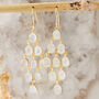Moonstone Gold Plated Silver Chandelier Drop Earrings, thumbnail 1 of 12