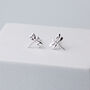 Sterling Silver Dainty Dragonfly Stud Earrings, thumbnail 1 of 4