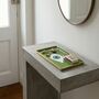 Evil Eye Aluminium Trinket Tray In Green, thumbnail 4 of 5