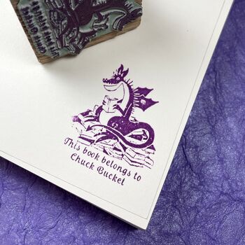 Ex Libris Stamp – Dragon, 2 of 8