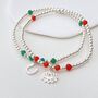 Artesia Orange Agate Sterling Silver Lotus Bracelet, thumbnail 1 of 7