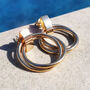 18k Gold Vermeil Plated Dual Hoop Earirngs, thumbnail 1 of 5