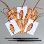 Gift Tags With Dried Protea Bud Illustrations, thumbnail 1 of 4