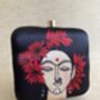 Bela Black Satin Clutch Bag, thumbnail 4 of 6