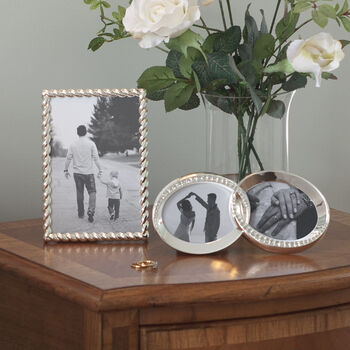 Silverplated Wedding Rings Photo Frame, 4 of 5