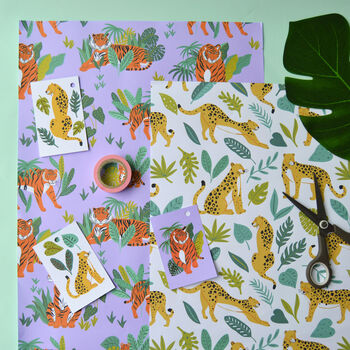 Leopards In The Jungle Wrapping Paper, 9 of 11