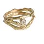 Diamond Organic Twig Solid Gold Engagement And Wedding Ring Set, thumbnail 6 of 10