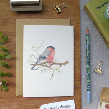Bullfinch And Blossom Greetings Card, 2 of 10