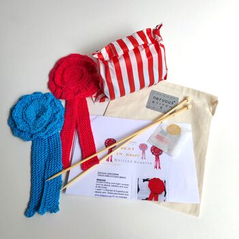 Horse Rosette Hand Knitting Kit, 3 of 6