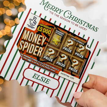 Colorful Christmas Scratch Card Holders, Xmas Lotto Holders Small And Large, 4 of 11