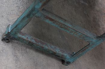 Saunders Zinc Table With Vintage Workbench Legs, 2 of 7