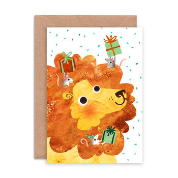 Lion And Mice Birthday Card, 2 of 2