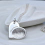 Personalised Silver Fingerprint Heart Necklace, thumbnail 2 of 5