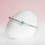 Sterling Silver Turquoise Gemstone Bangle, thumbnail 1 of 8