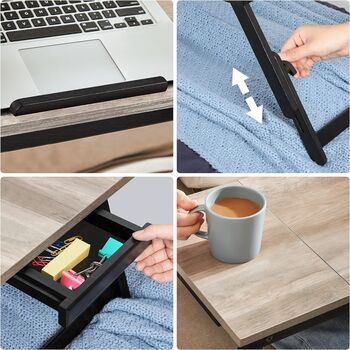 Laptop Table Stand Breakfast Tray Foldable Adjustable, 10 of 12