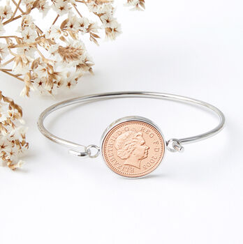 16th Birthday 2008 Penny Coin Bangle Bracelet, 2 of 9