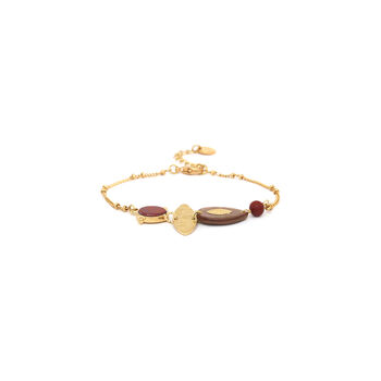 Three Elements Bracelet In Brown, Purple And Gold Plated, 3 of 3