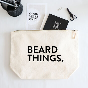 Beard Things Zipped Toiletry Bag For Men, 3 of 5