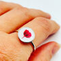 Baby's Breath Poppy Adjustable Ring Hand Made Round, thumbnail 1 of 8