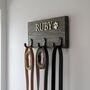 Personalised Dog Name Lead Holder | Raised Lettering, thumbnail 1 of 8