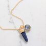 The En Pointe Lapis Lazuli Gemstone Necklace, thumbnail 2 of 8