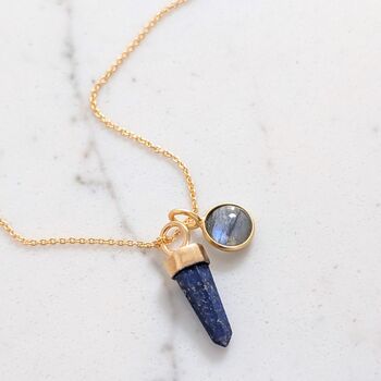 The En Pointe Lapis Lazuli Gemstone Necklace, 2 of 8