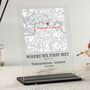 Personalised Where We First Met Map Plaque, thumbnail 1 of 2
