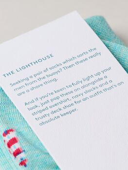 The Lighthouse – Luxury Seaside Themed Socks, 5 of 7