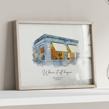 First Date Venue Portrait, Personalised Illustration, 6 of 9