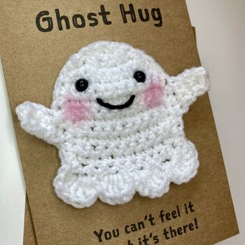 Ghost Hug Crochet Thinking Of You Card Handmade, 5 of 6