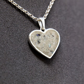 Heart Shaped Cremation Ashes Memorial Necklace, 5 of 7