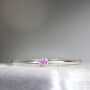 Pink Sapphire Solitaire Ring Silver Or Gold, thumbnail 6 of 12