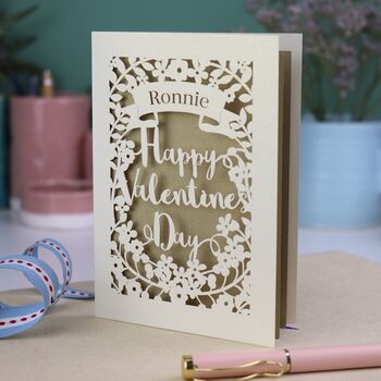 Personalised Papercut Valentine's Card, 4 of 7